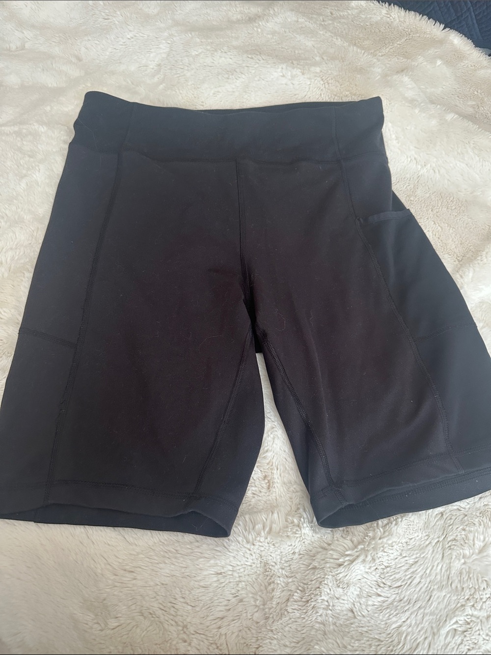 Nine West Black Bike Shorts with Side Pockets